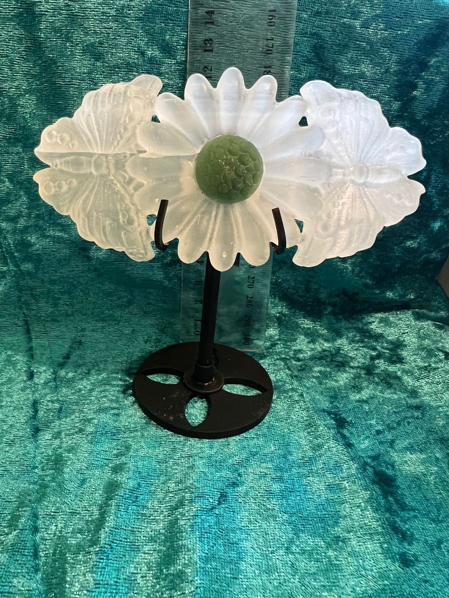 Green Selenite Sunflower & Butterfly