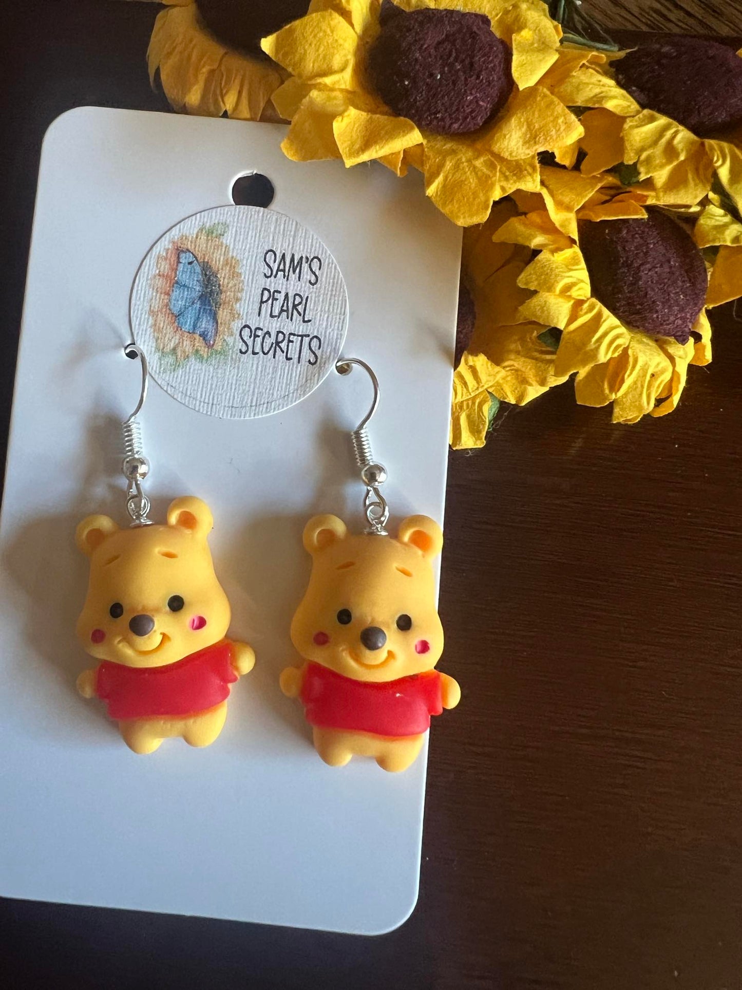 Woods Bear Clay Earrings