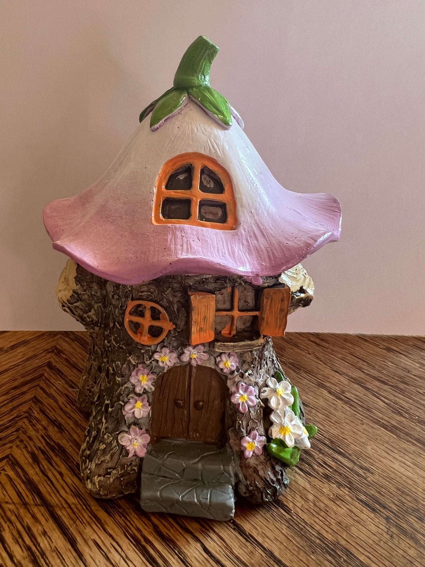 Pink Flower Fairy House