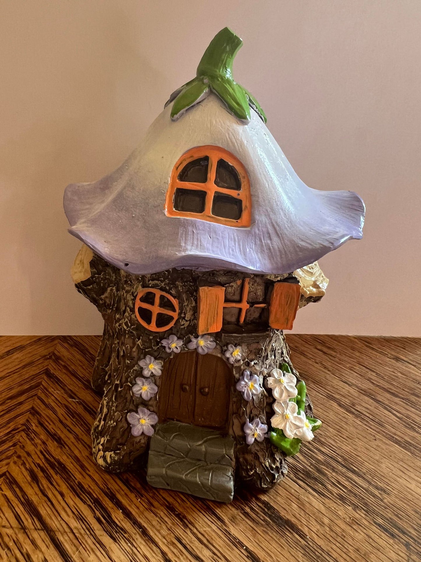 Purple Flower Fairy House