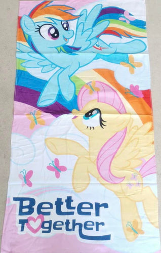 Rainbow Ponys Towel 100% Cotten