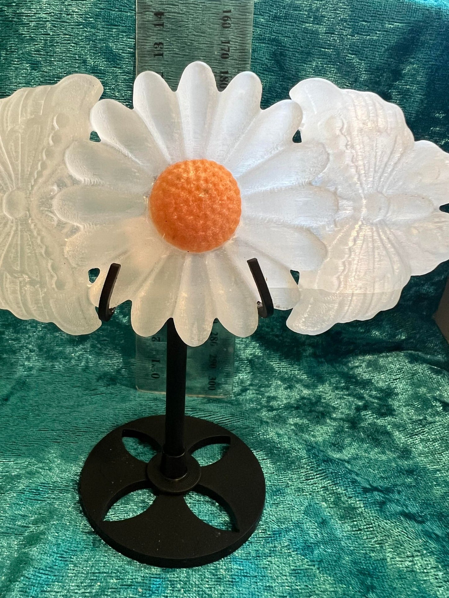 Orange Selenite Sunflower & Butterfly