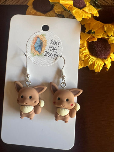 Pocket Monster Eve Clay Earrings