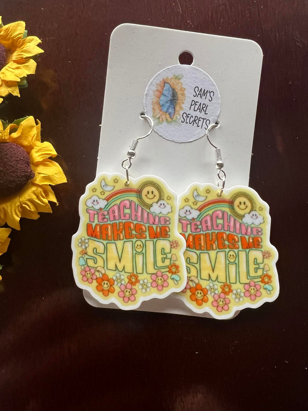 Teaching Makes Me Smile Earrings