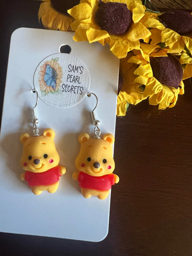 Woods Bear Clay Earrings