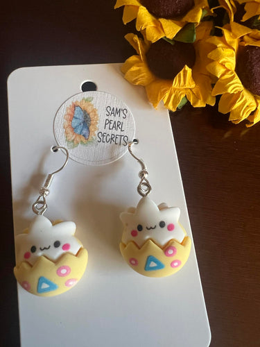 Pocket Monster Togepi Clay Earrings