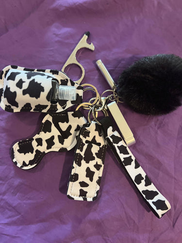Cow 1 Safety Key Chain