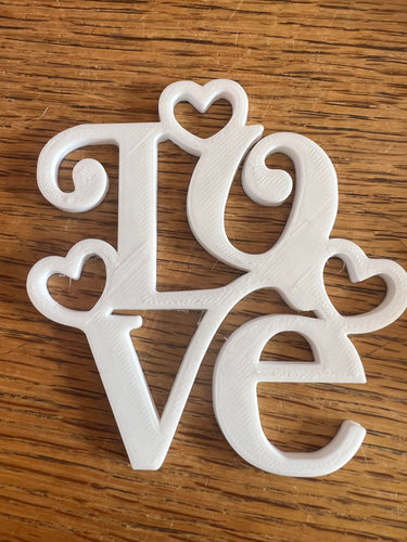 3D White LOVE Sign