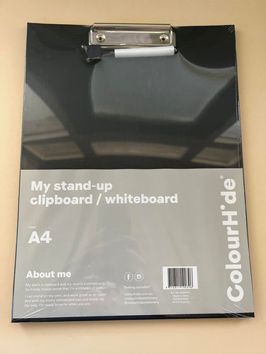 Black Stand-Up Clipboard/Whiteboard