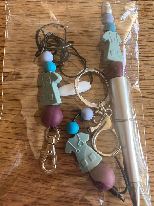 Grey Nurse Set Pen, Key Ring & Lanyard